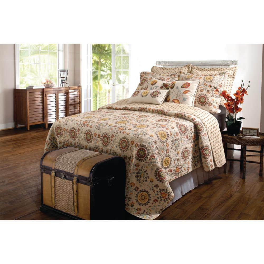 Andorra Medallion Cotton Reversible Quilt Set