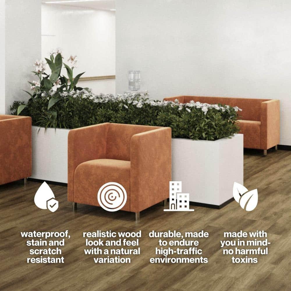 Lucida USA GlueCore Classic 22mil x 7.3" W x 48" L Glue Down Vinyl Tile Flooring