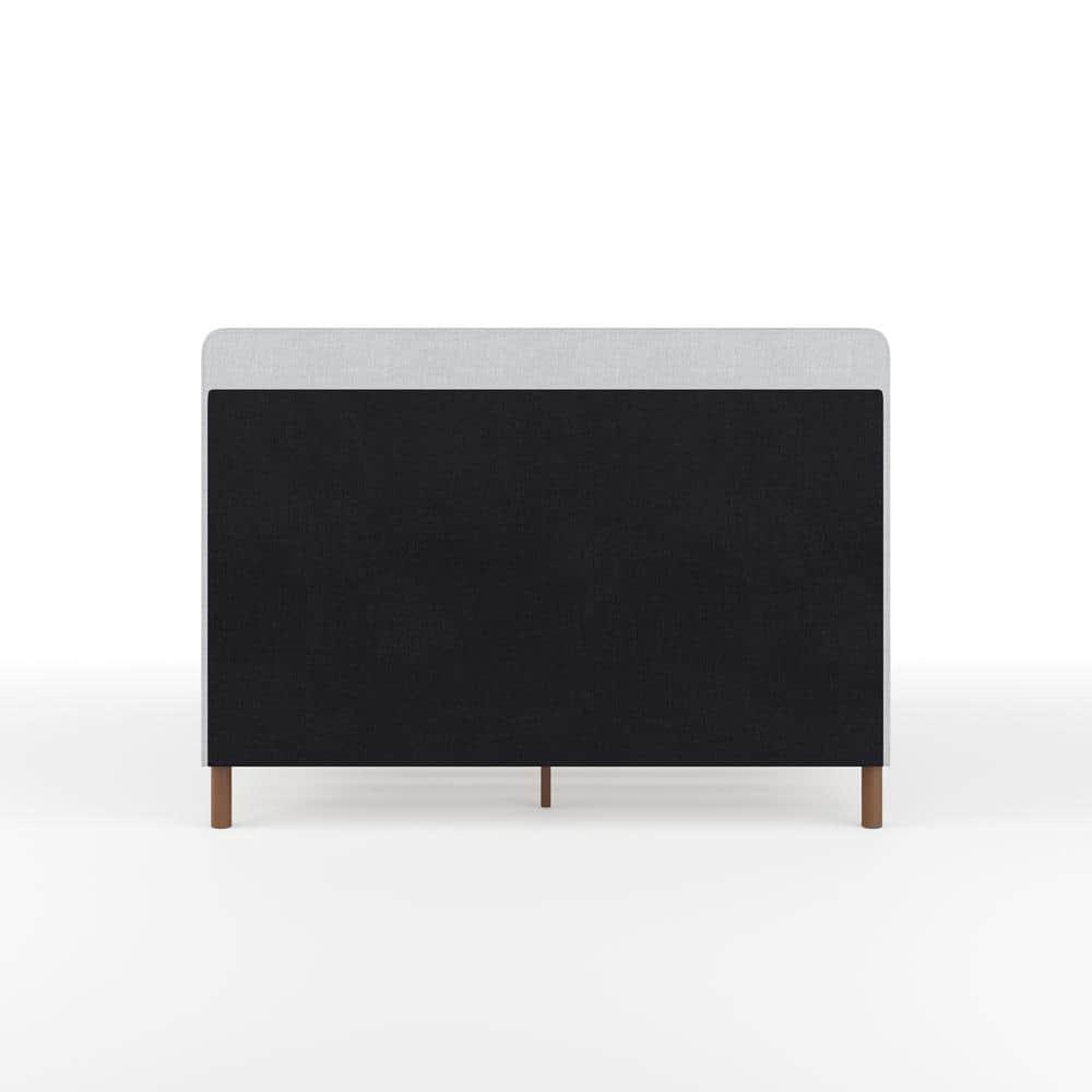 Martha Stewart Martha Stewart Britta Upholstered Platform Bed With Piped Detail Headboard