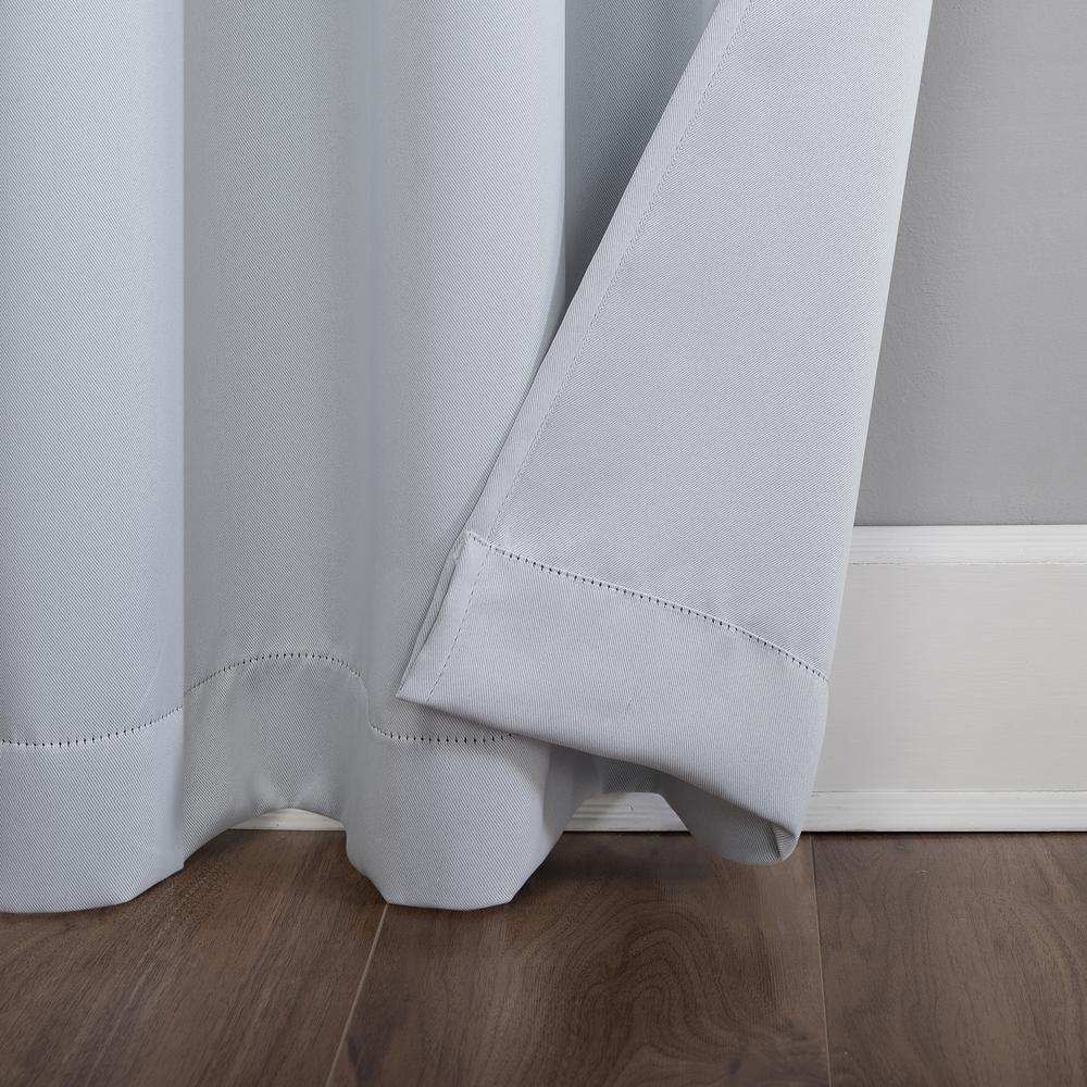 54"x95" Sun Zero Blackout Kenneth Energy Saving Grommet Curtain Panel White: Modern Polyester Curtain Panel