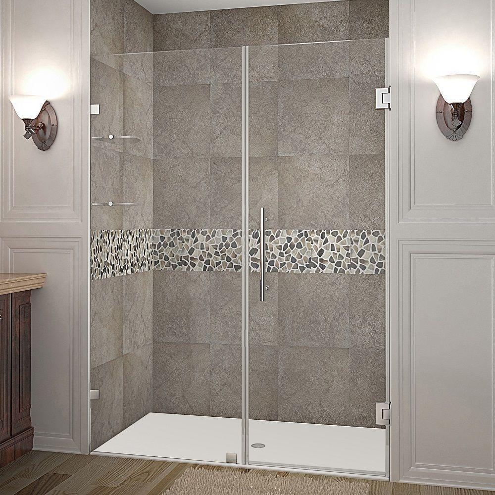 Nautis GS 72" H Hinged Frameless Shower Door