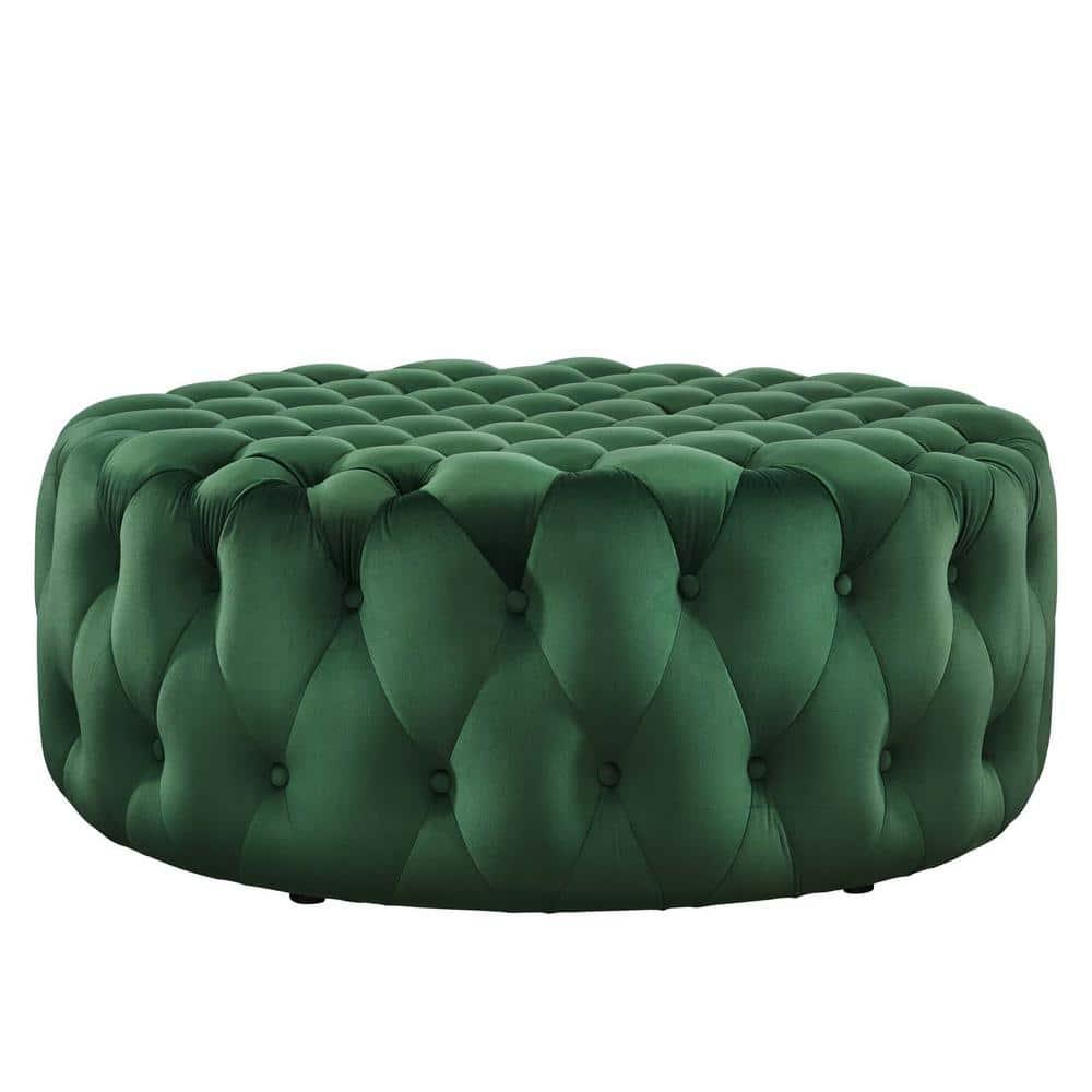 Modway Modway Amour Tufted Button Large Round Performance Velvet Ottoman