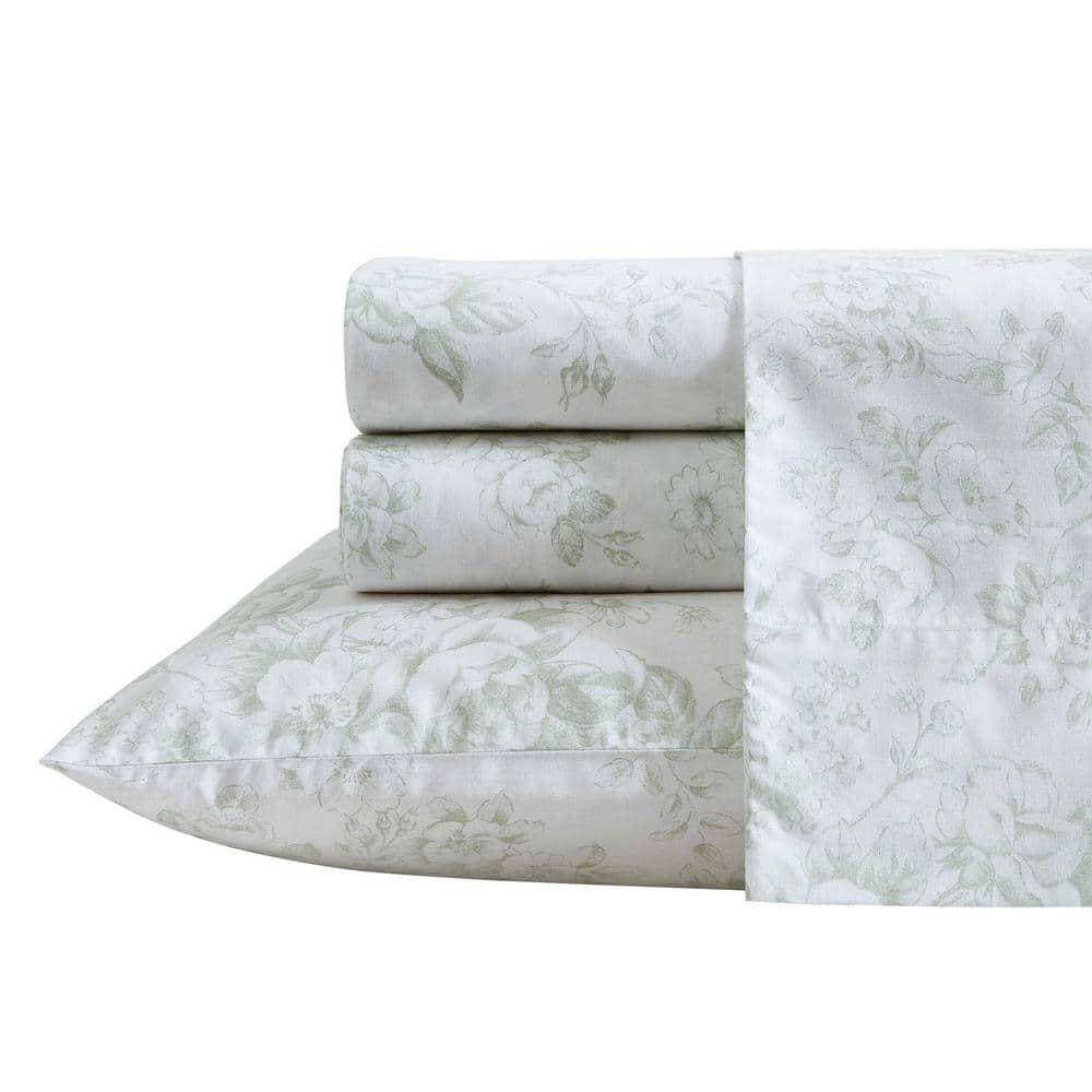 Laura Ashley Printed Cotton Percale Sheet Set