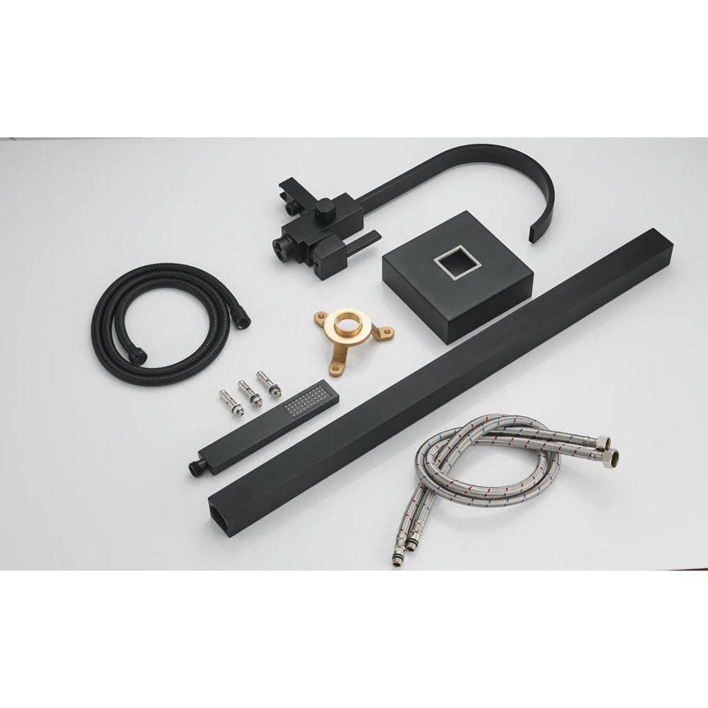 1 Handle Floor Clawfoot Tub Faucet with Diverter