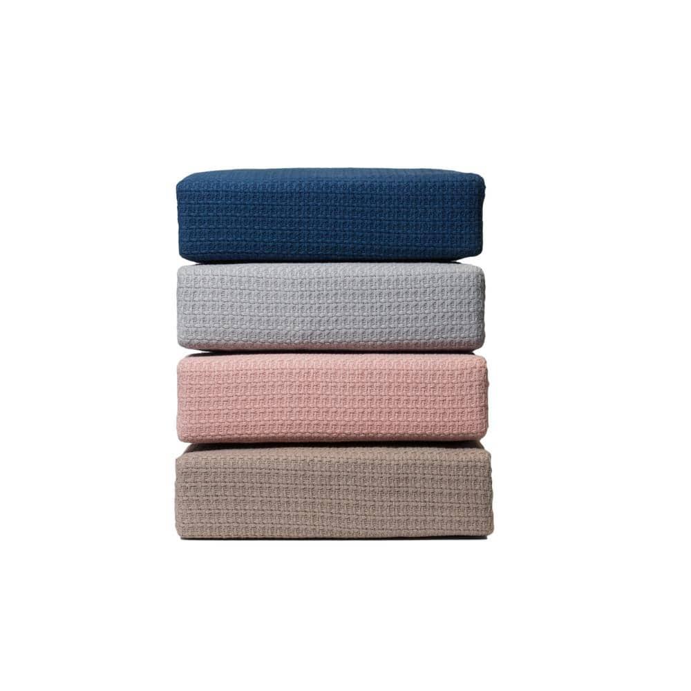 Marquis Soft Ivory Waffle Weave Twin Cotton Blanket