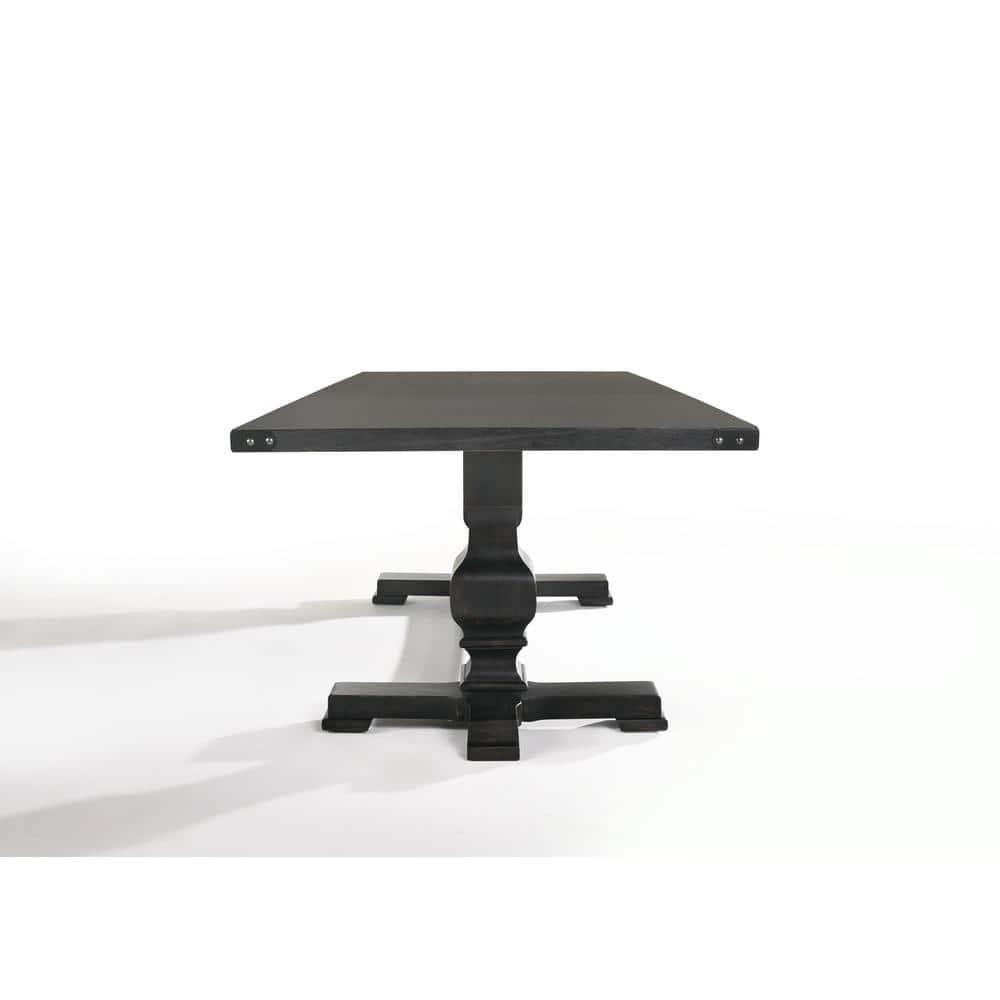 Morland Dining Table Vintage Black - Acme Furniture: Rectangular, Non-Extension, Seats 6