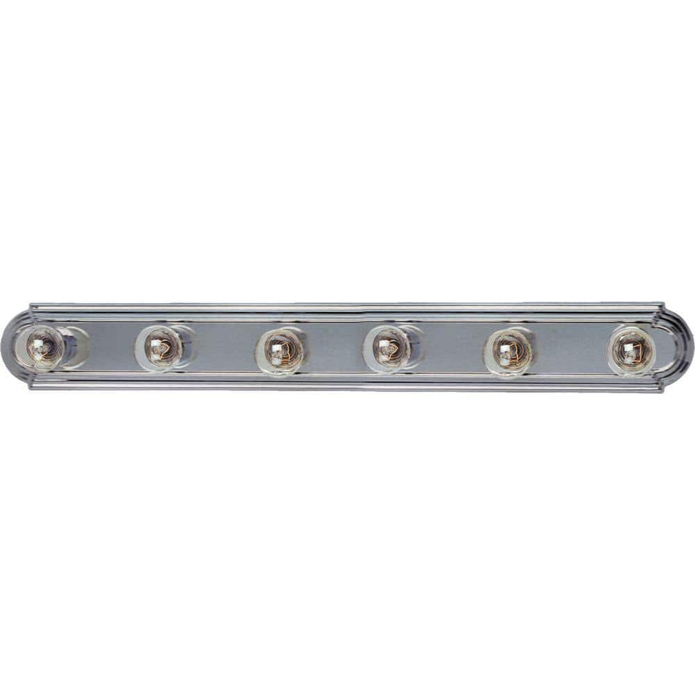 Essentials 36-Inch Satin Nickel 6-Light Bath Vanity Fixture