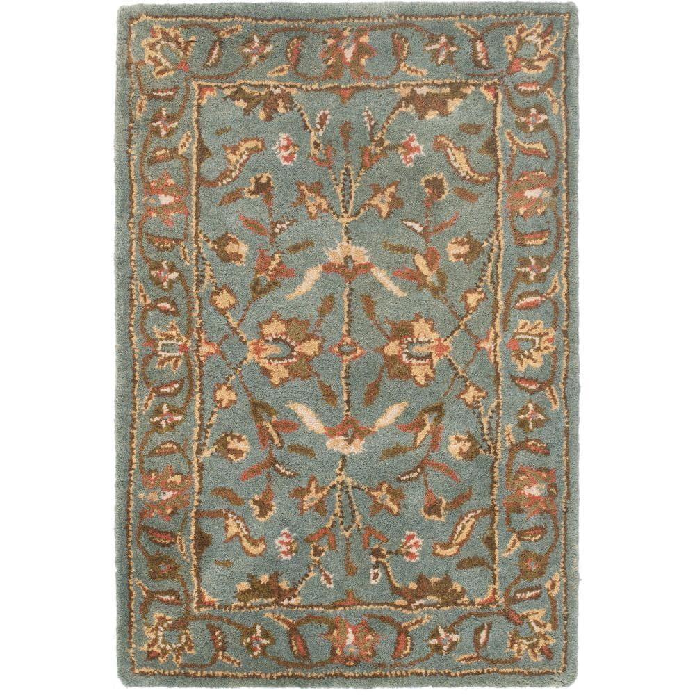 Heritage HG969 Handmade Accent Rug - 2'x3' - Blue/Blue - Safavieh