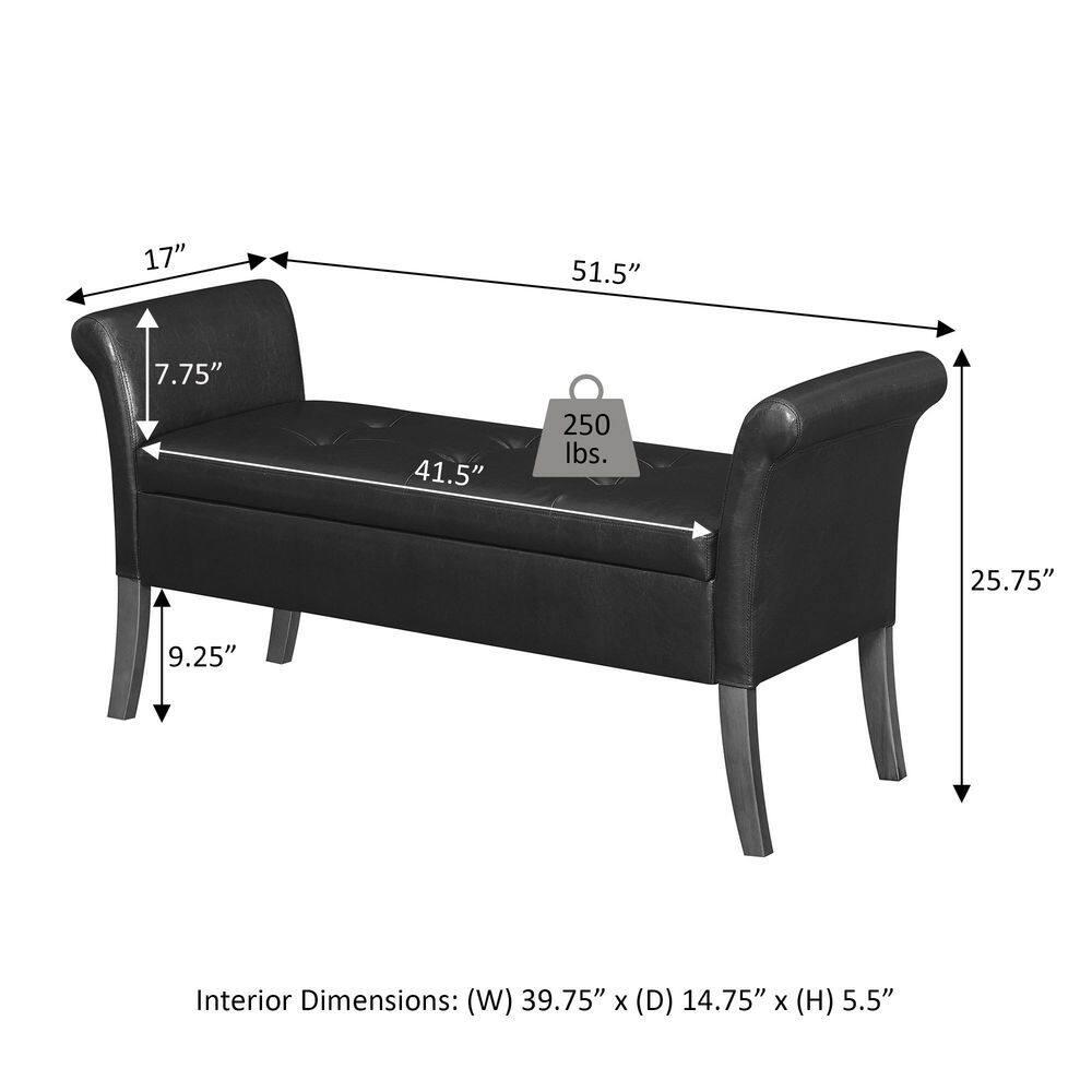 Designs4Comfort Garbo Storage Bench Ottoman