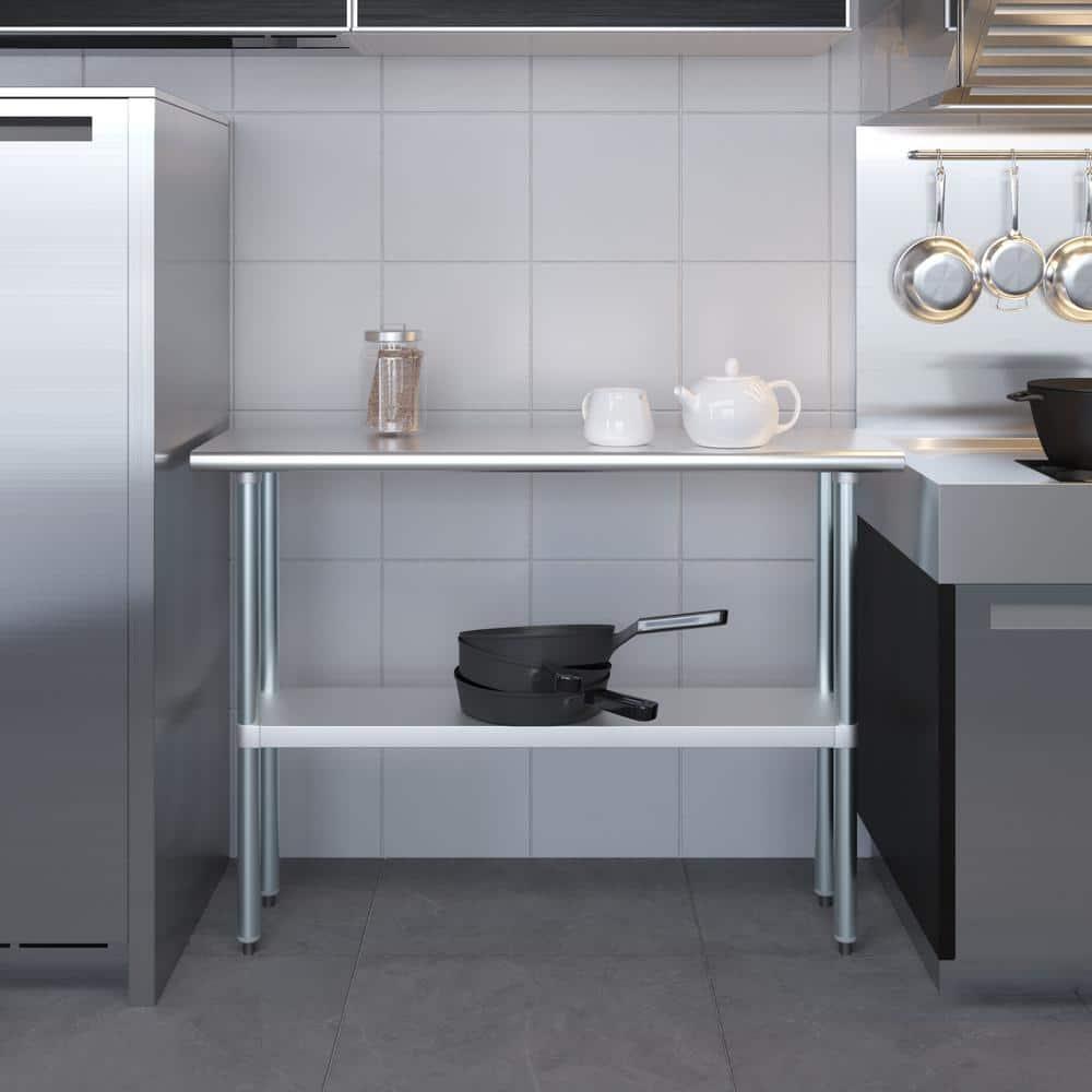 Amgood Stainless Steel Top Workbench
