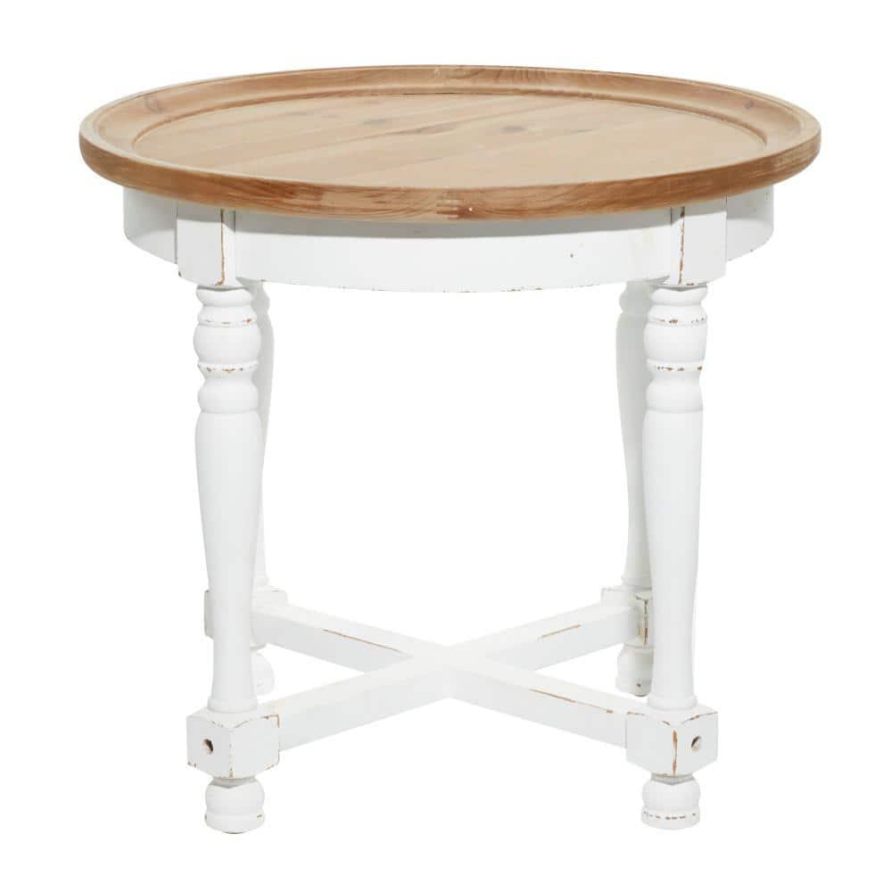 Country Cottage Wood Accent Table White - Olivia & May