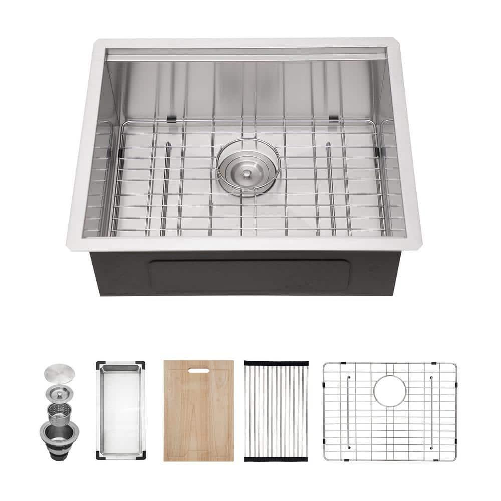 23'' L Undermount Single Bowl Stainless Steel Kitchen Sink