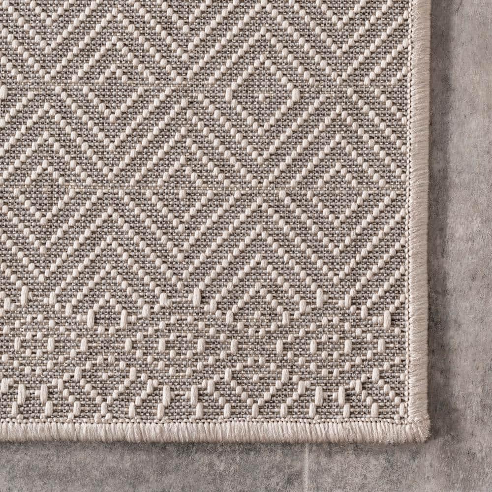Nuloom Paloma Abstract Geometric Indoor and Outdoor Area Rug 8x10, Gray