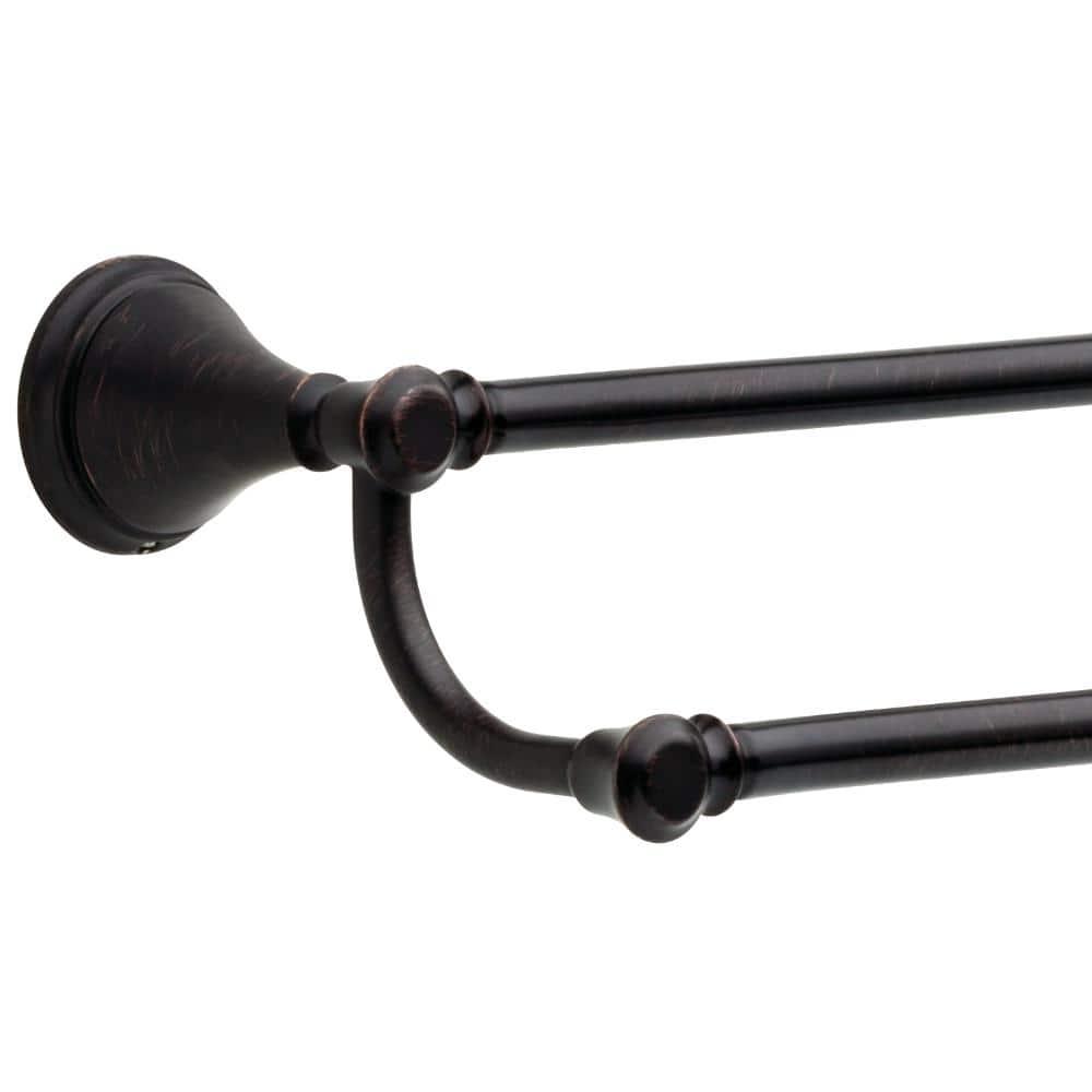 Cassidy 24 in. Wall Mount Double Towel Bar Bath Hardware Accessory