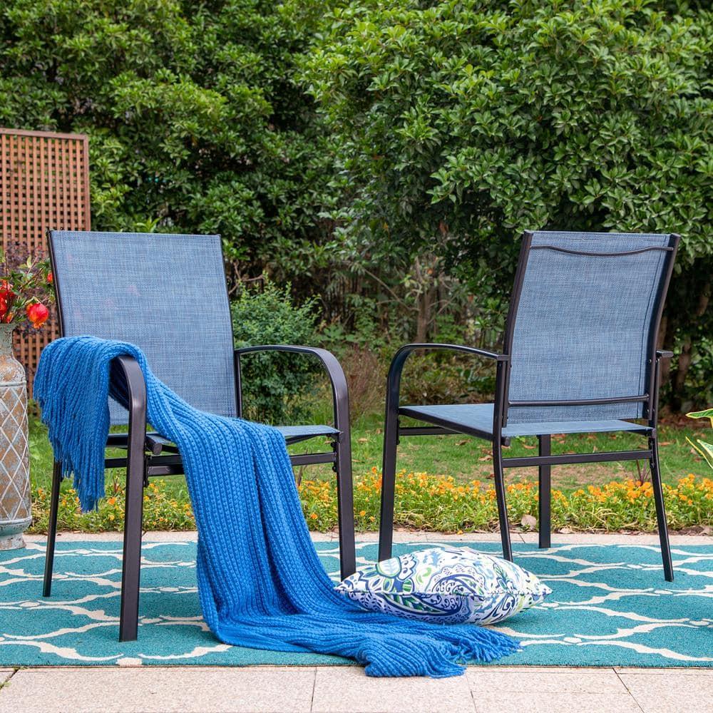 Argyri Powder-coated Steel Outdoor Dining Armchair