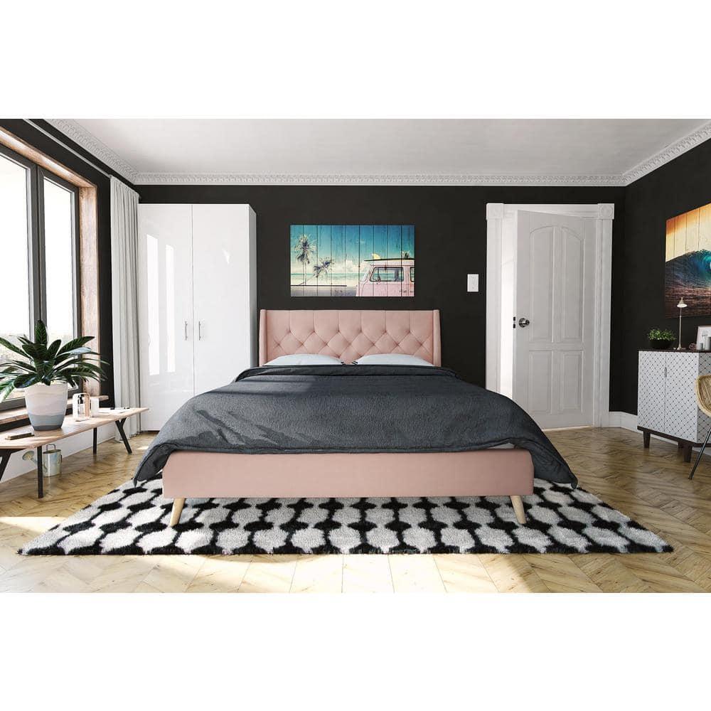 Her Majesty Upholstered Wingback Bed