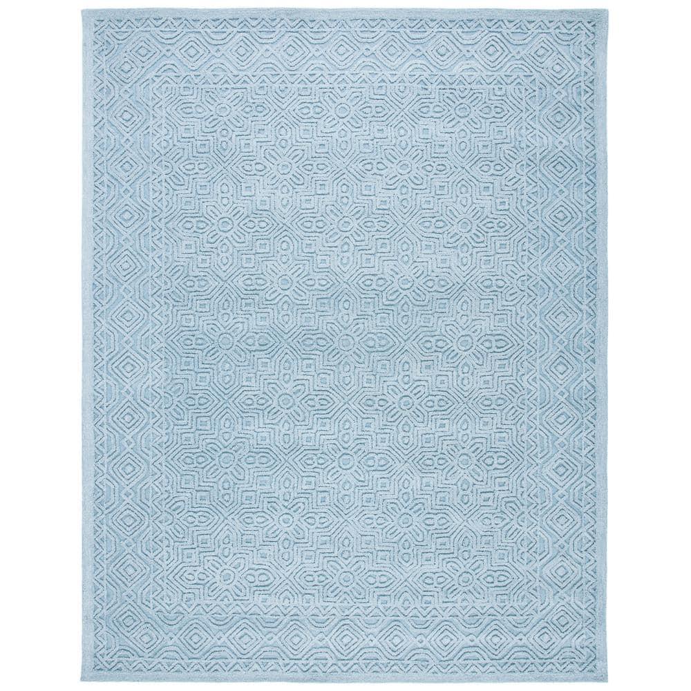 Textural TXT101 Hand Tufted Area Rug - Blue - 8'x10' - Safavieh.