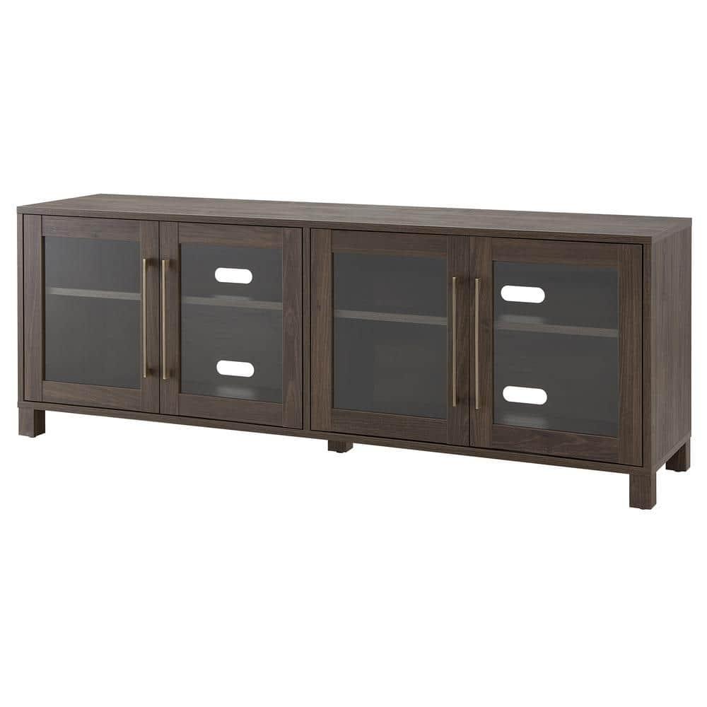 Evelyn&Zoe Quincy Rectangular TV Stand for TV's up to 75", Alder Brown