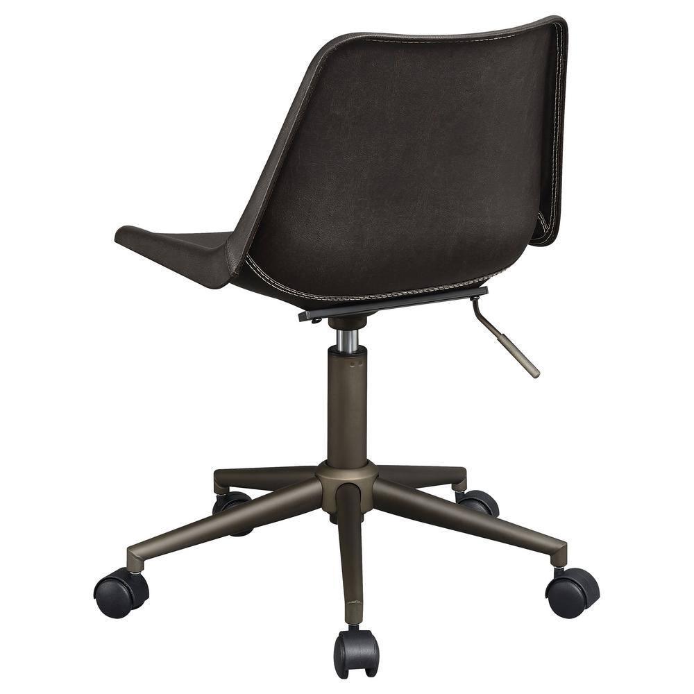 Adjustable Height Casters Brown and Rustic Taupe Office Chair 18" W x 22" D x 30-34.5" H 803378