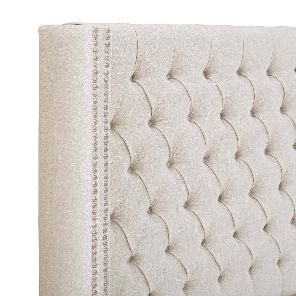 Amelia Upholstery Headboard Cream Queen