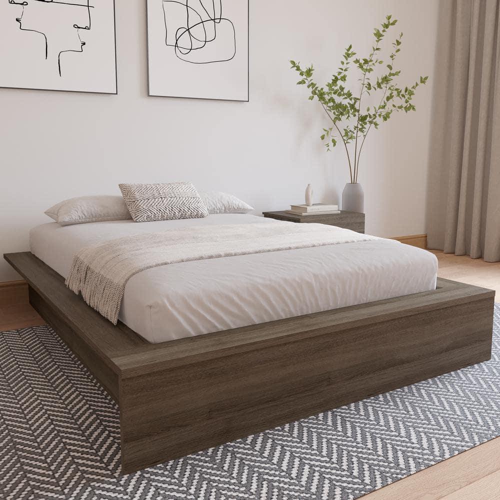 Nexera Full James Platform Bed Gray