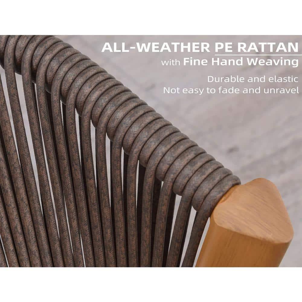 Outdoor Patio Dining Chairs with Cushions All Aluminum Frame for Lawn Garden Backyard Deck Patio in Gray(Set of 2)