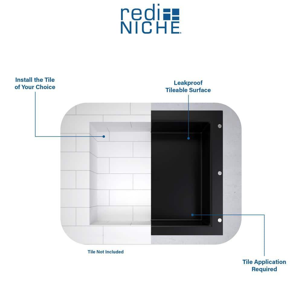 Tile Redi Triple Recessed Shelf