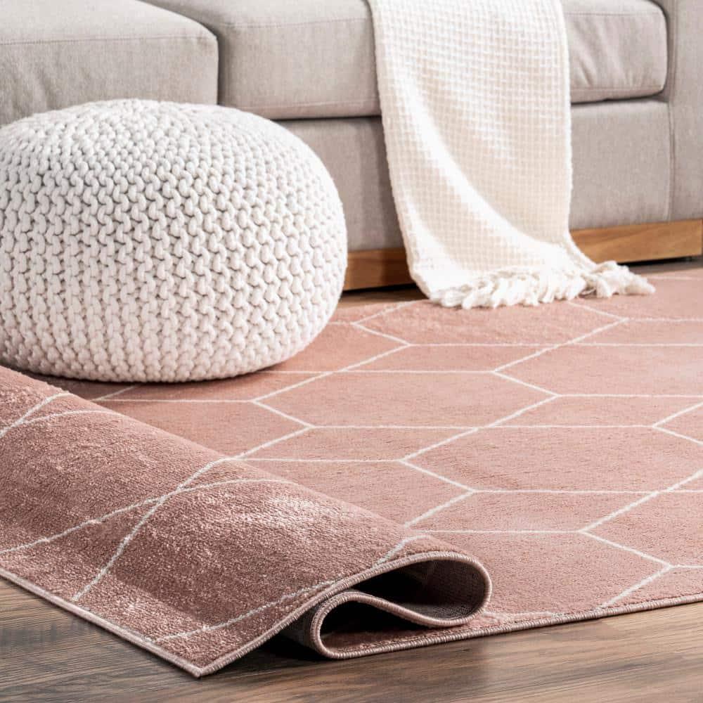 Nuloom Veronica Geometric 4x6 Indoor Area Rug for Living Room Bedroom Dining Room, Pink