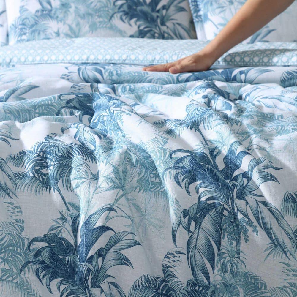 Tommy Bahama Home Tommy Bahama Legacy Palms Cotton Reversible Blue Comforter Set