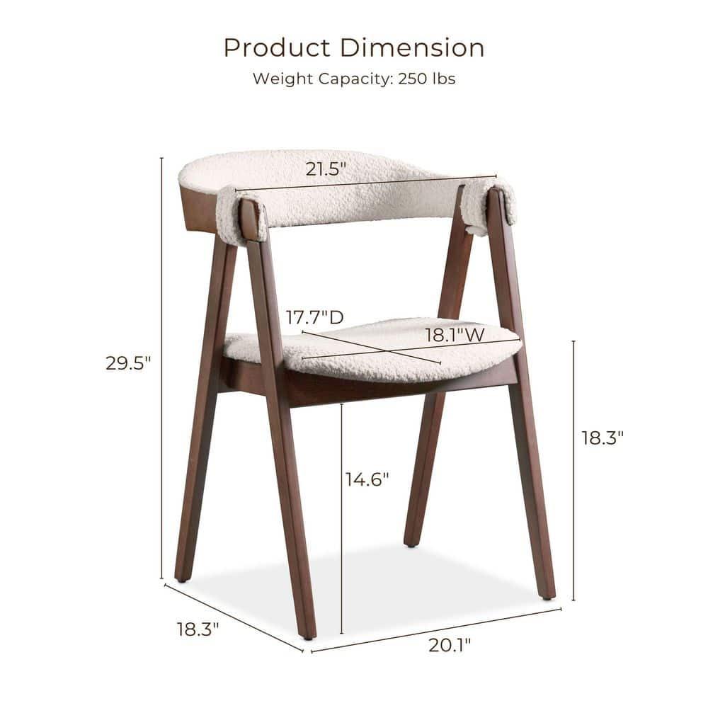 HOMES: Inside + Out 5pc Pearlcrest Mid-Century Modern Dining Table Walnut