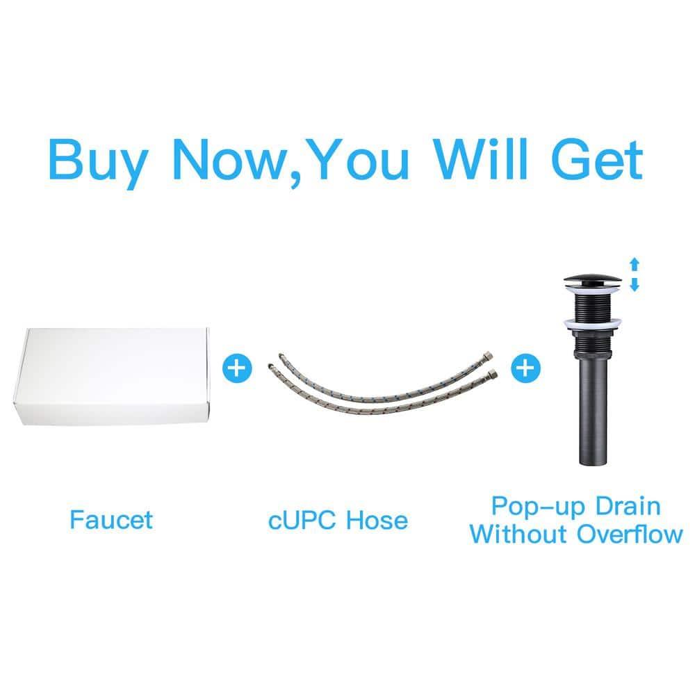 Waterfall Single Hole Single Handle Vessel Sink Faucet With Drain Assembly in Oil Rubbed Bronze