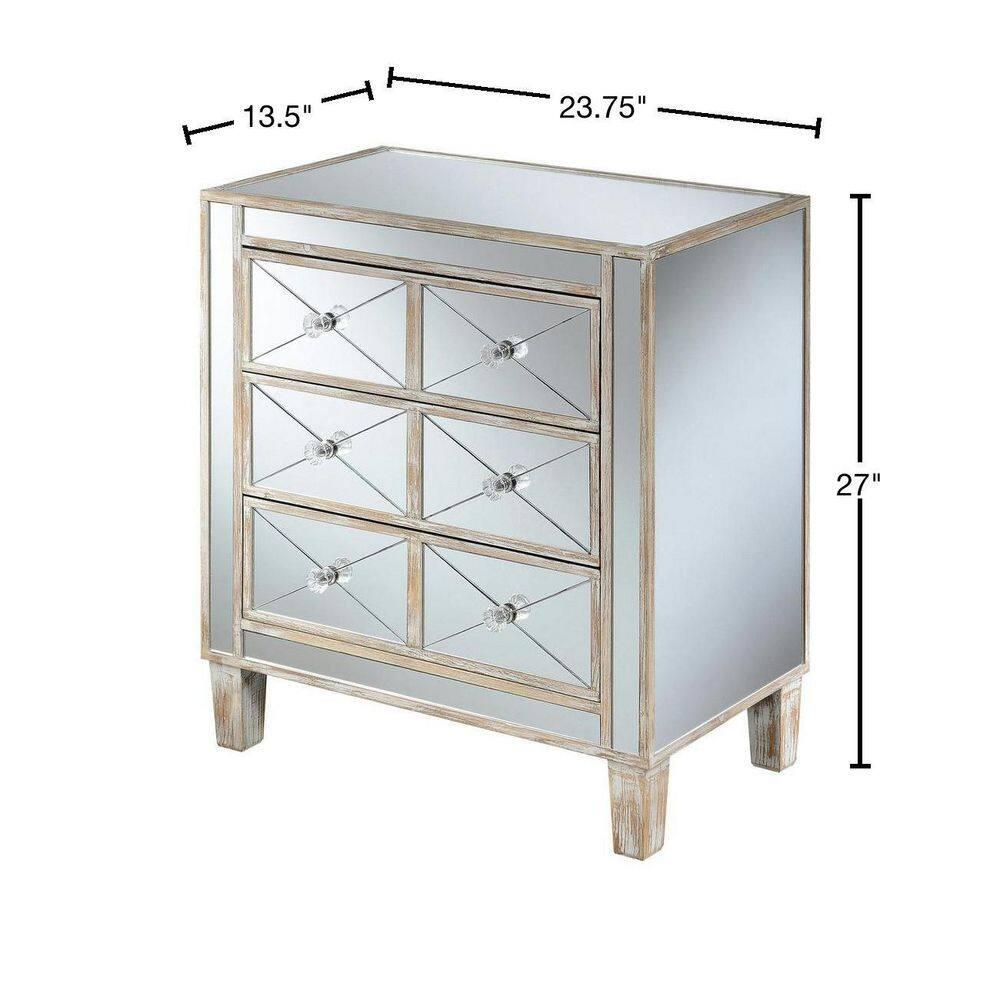 Convenience Concepts Gold Coast BettyB Mirrored End Table, Multiple Finishes