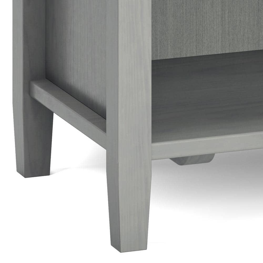 Simpli Home Warm Shaker 24"W Solid Wood Bedside Table with Two Drawers & Reviews | Wayfair