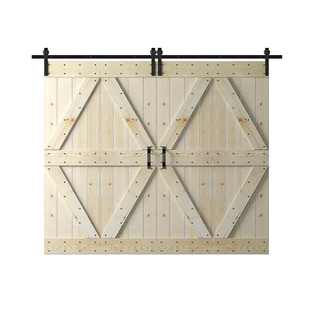Coast Sequoia 84"H Embossing Bi-Fold Barn Door With Sliding Hardware Kit