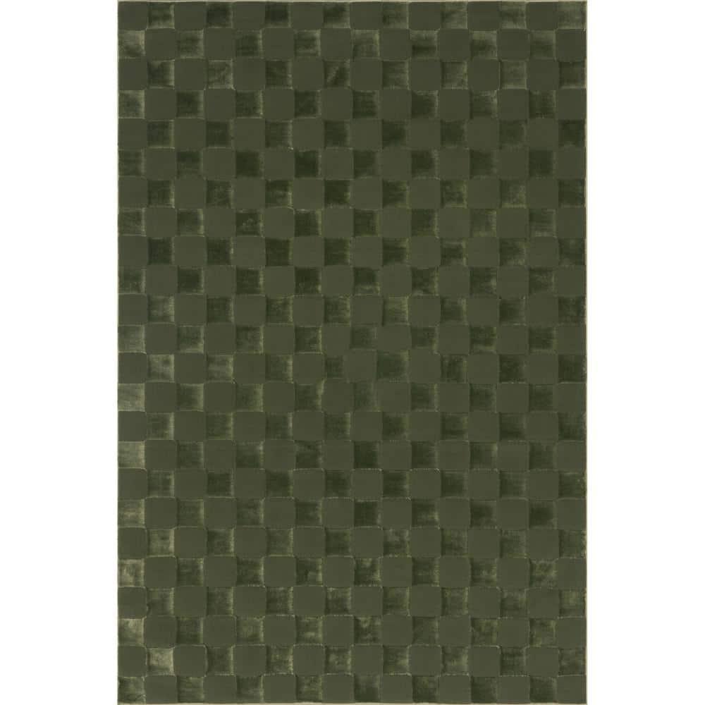 Nuloom Alaiya Checkered Machine Washable Indoor Area Rug, Runner 2' 8" x 8', Green