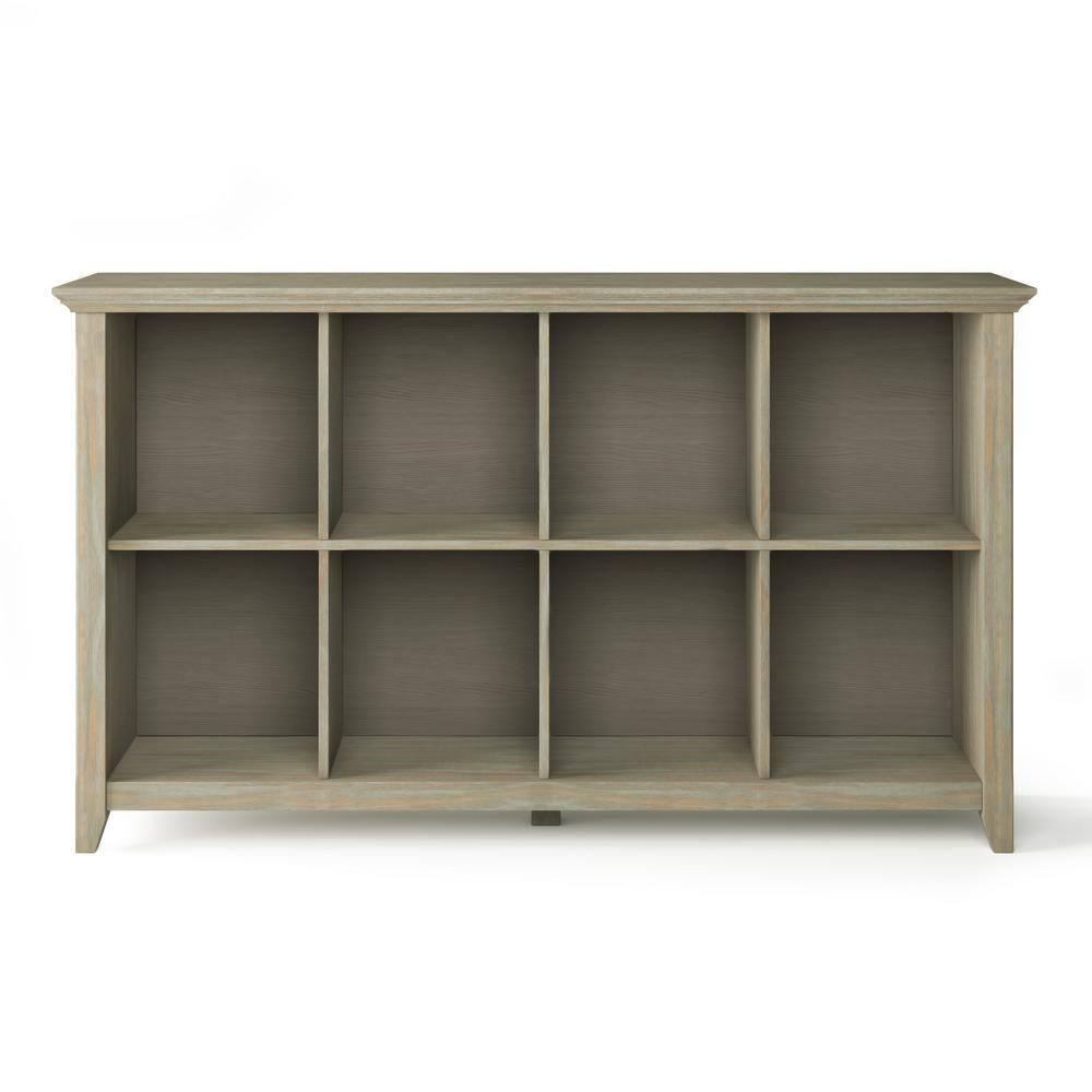 Simpli Home Acadian 57"W Solid Wood Storage Console Table