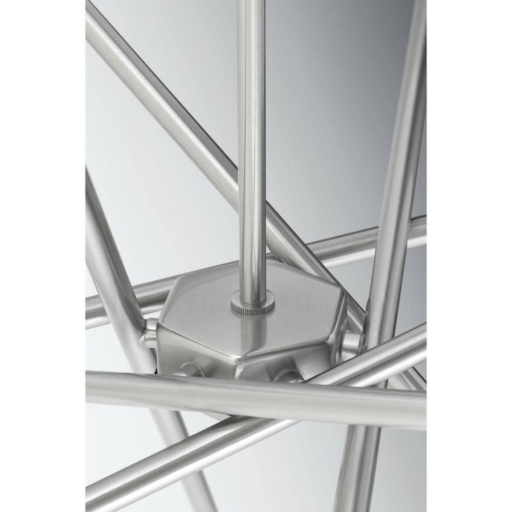 Progress Lighting Astra 6-Light Chandelier, Brushed Nickel, No Shade