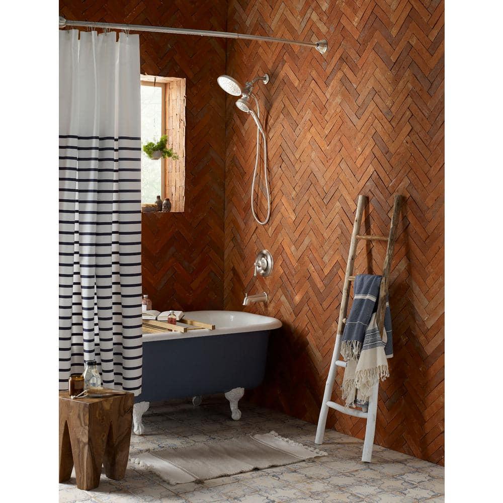 MOEN 82611SRN Brecklyn Single Handle 6-Spray Tub Shower Faucet w/ Magnetix Rainshower in Spot Resist Brushed Nickel (Valve Included)