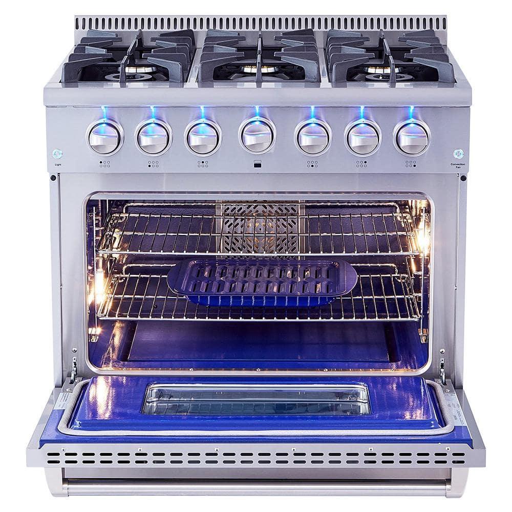 Thor Kitchen 36 Inch Professional Gas Range in Stainless Steel-HRG3618U