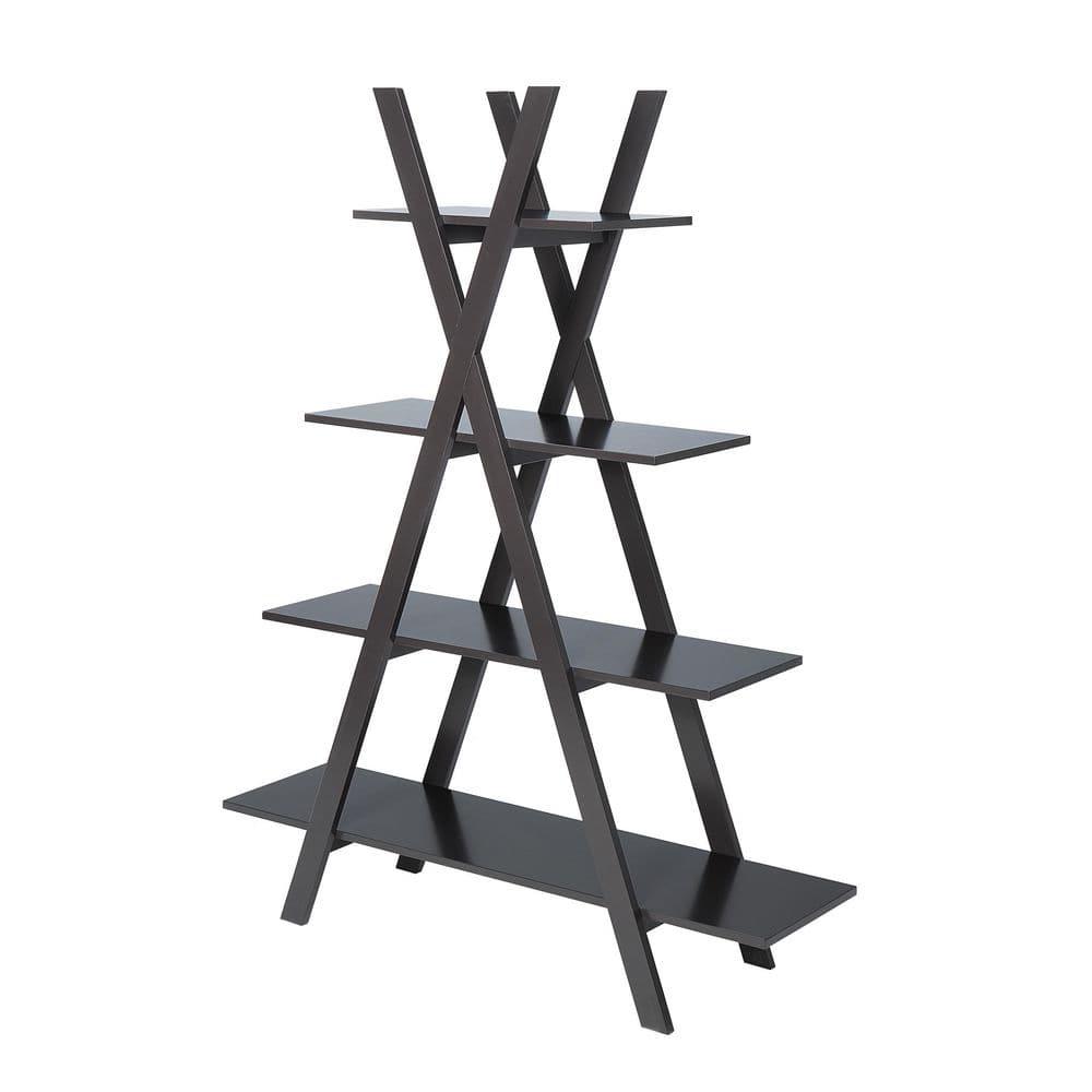 Convenience Concepts Oxford "A" Frame Bookshelf, Espresso