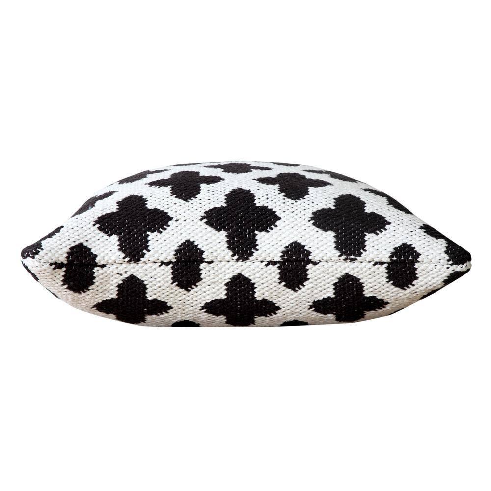 Evette Rios Modern Textured Woven Geometric Throw Pillow