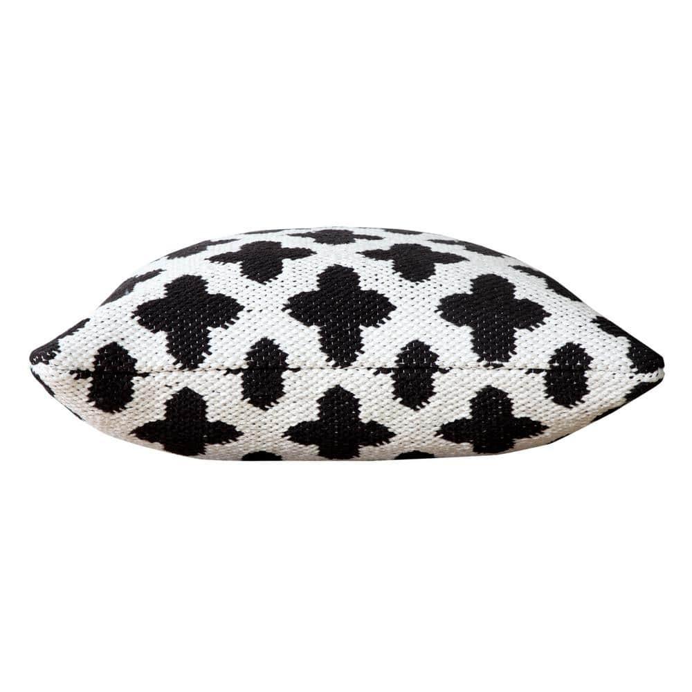 Evette Rios Modern Textured Woven Geometric Throw Pillow