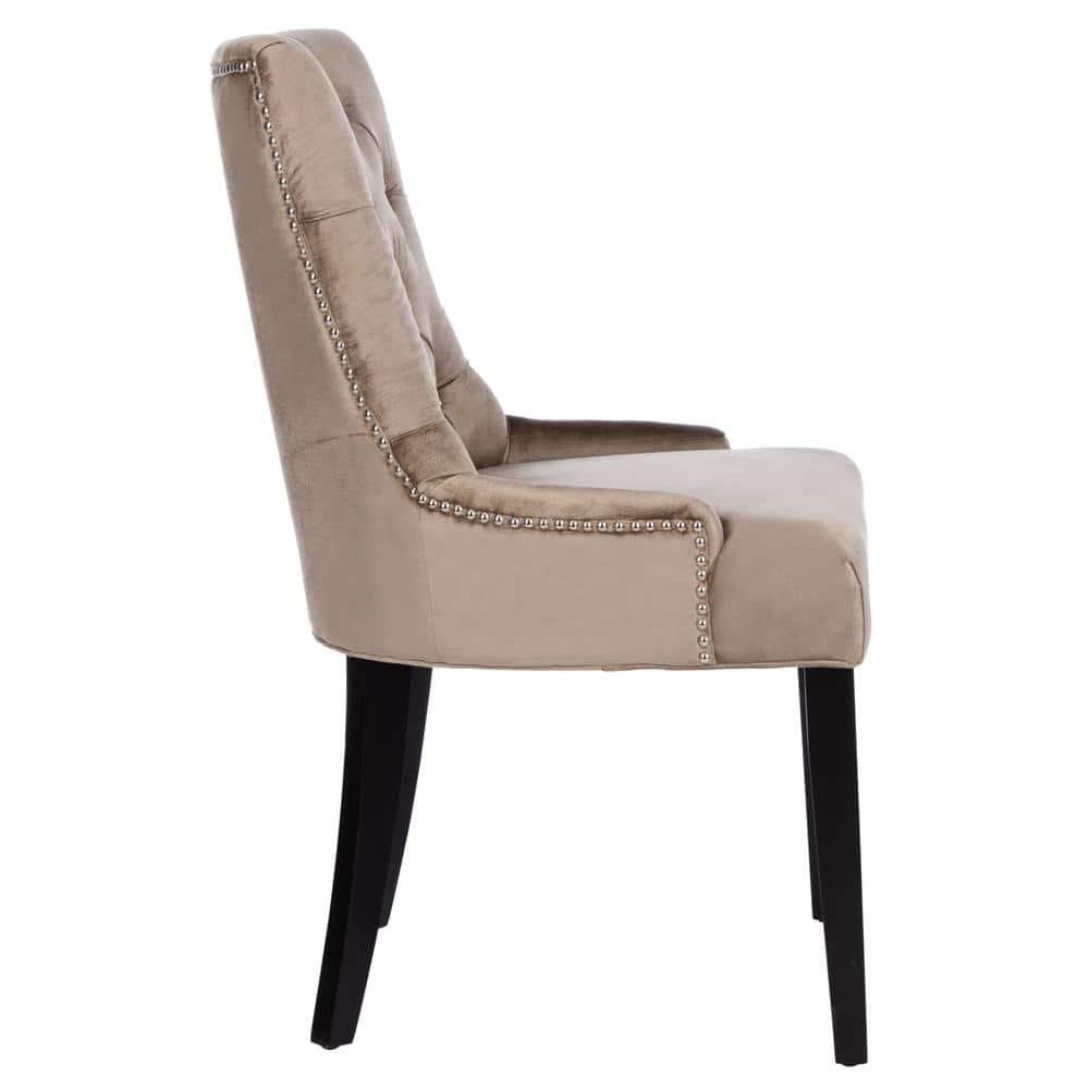 Abby 19''H Tufted Side Chairs (Set of 2)  Silver Nail Heads - Antique Sage - Safavieh