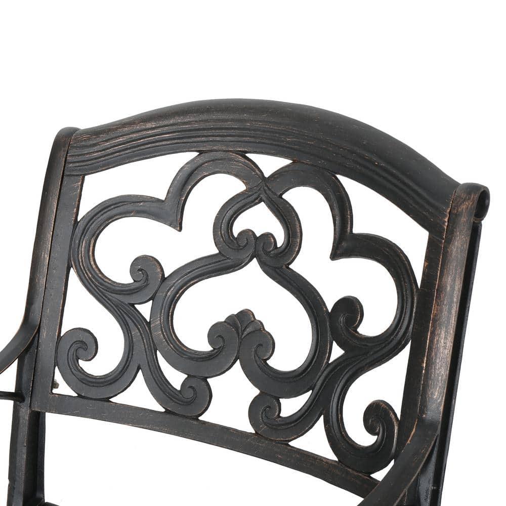 Christopher Knight Home Abigal Outdoor Copper Cast Cast Aluminum Rustic Dining Collection by  - N/A 9 Piece Set 8