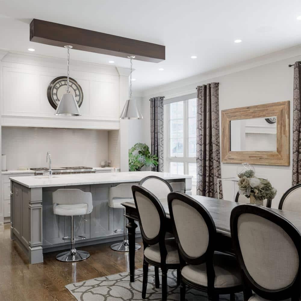 Ekena Millwork Sandblasted Endurathane Faux Wood 3-Sided Ceiling Beam (U-beam)