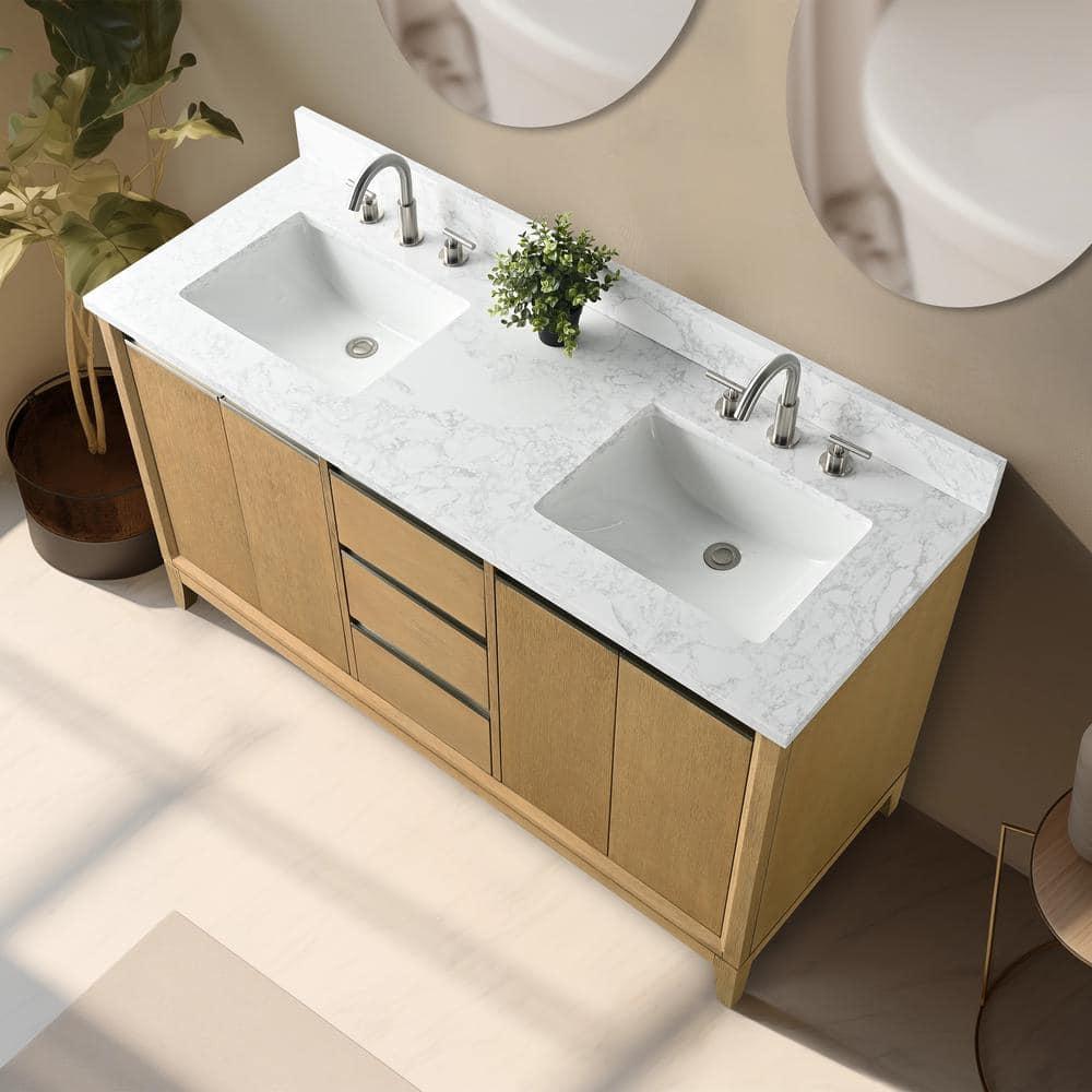 60 Double Bathroom Vanity with Top