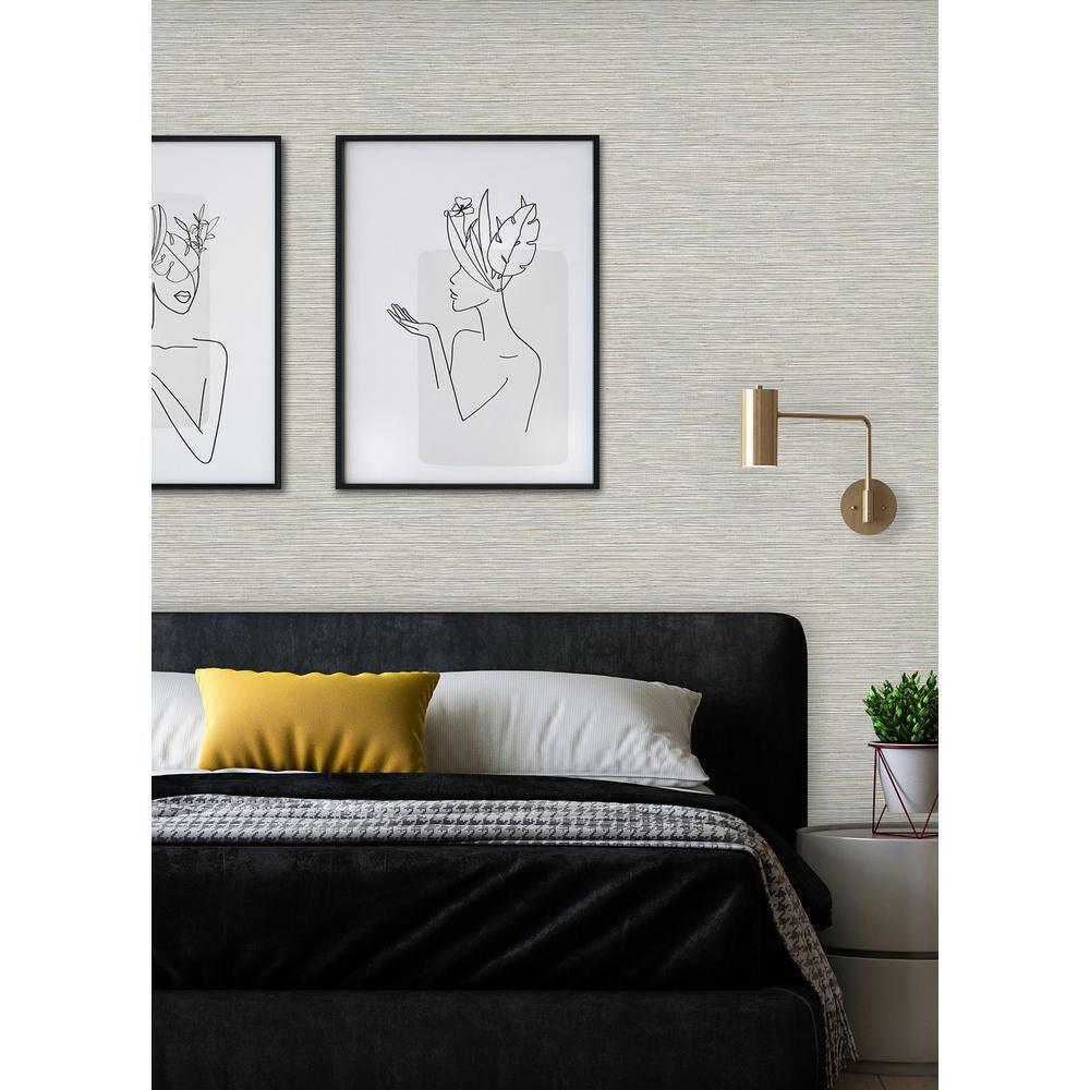 Dimensional Grasscloth Peel and Stick Wallpaper
