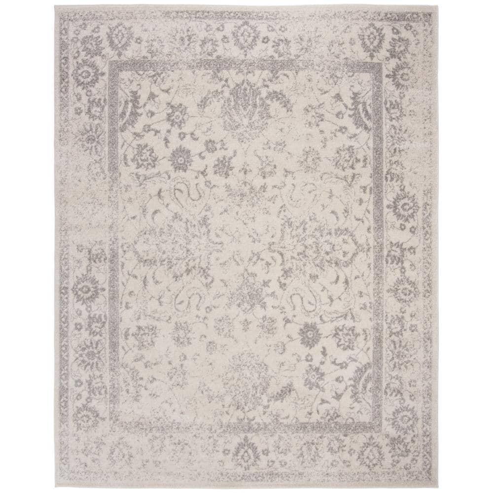 Adirondack ADR109 Machine Made Indoor Area Rug - Ivory/Silver - 9'x12' - Safavieh