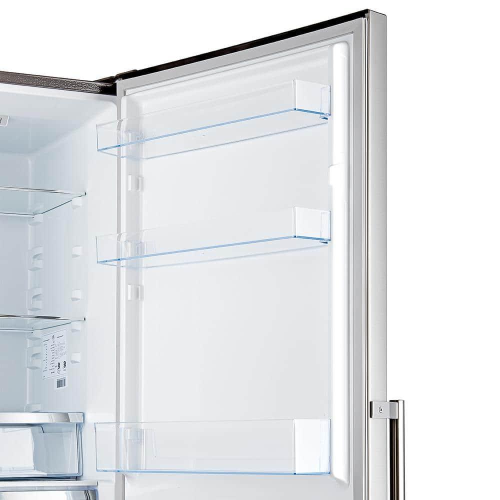 Guardia 46.8-Inch Side-by-Side Bottom Freezer Refrigerator Stainless Steel, 21.6 cu.ft.