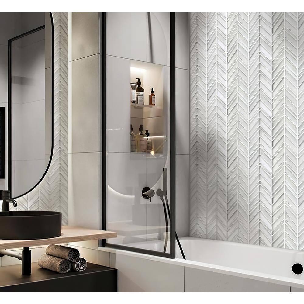 1.2" x 3.5" Glass Mosaic Wall & Floor Tile
